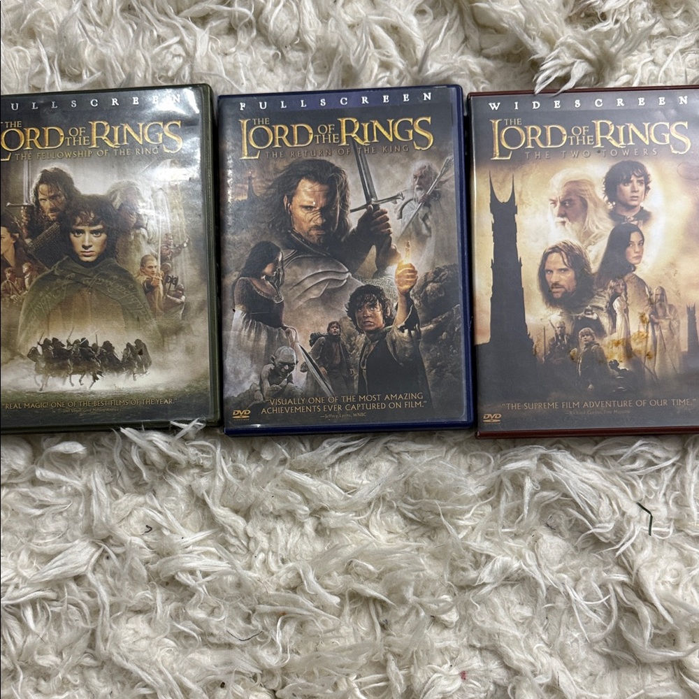 The Lord of the Rings Trilogy DVD Set - Beige/Gold Covers